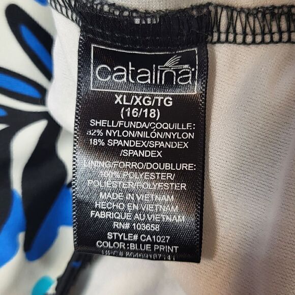 Catalina One Piece Blue, Black, & White Swimsuit - Picture 4 of 9